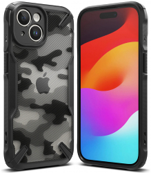 Husa pentru iPhone 15 Fusion X Design K30 Camo Black 
