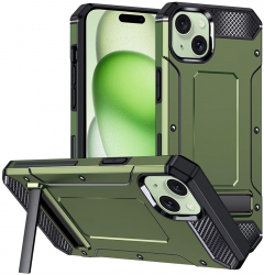 Husa Cu Grad Ridicat de Protectie pentru iPhone 15 Precision Fit B1335 Thermoresistant plastic Verde 