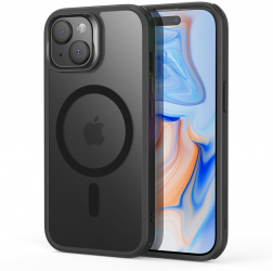 Husa pentru iPhone 15 Plus Classic Hybrid HaloLock Z441 Frosted Black 