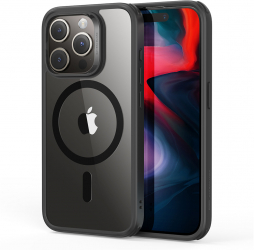 Husa pentru iPhone 15 Pro Classic Hybrid HaloLock Z448 Clear Black 