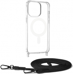 Husa Protectie pentru iPhone 15 Pro Max Impact Safe Acrylic MagSafe Crossbody G90 Termoplastic Negru 