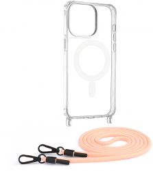 Husa Protectie pentru iPhone 15 Pro Max Lightweight Acrylic MagSafe Crossbody G92 Termoplastic Roz 