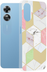 Husa pentru Oppo A17 Marble Series Z156 Purple Hex 