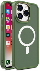 Husa Protectie MagSafe pentru Apple iPhone 15 Pro Color Matte Precision Fit U1065 Lucky Green 
