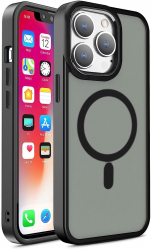 Husa Protectie MagSafe pentru Apple iPhone 15 Pro Max Color Matte Impact Safe U1064 Deep Dark