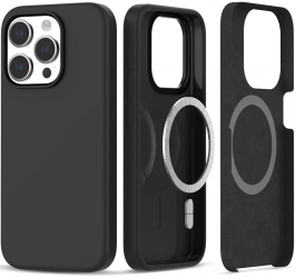 Husa Protectie MagSafe pentru Apple iPhone 15 Pro Max Silicon Flexe Xtreme Armor U998 Deep Dark 