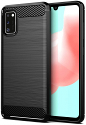 Husa Protectie pentru Samsung Galaxy A41 A415 Carbon Impact Safe U-756 Deep Dark 