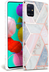 Carcasa de protectie compatibila cu Samsung Galaxy A41 A415 Marble CN276 Roz 