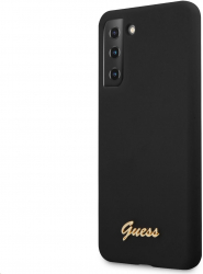 Husa Protectie pentru Samsung Galaxy S21+ 5G G996 Silicon Flexe Metal Logo Script Elite Armor U-474 Deep Dark 