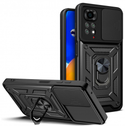 Husa Protectie pentru Xiaomi Redmi Note 11S / Note 11 CamShield Pro Elite Armor U-167 Deep Dark 