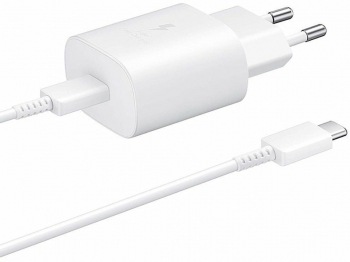 Incarcator de Retea Fast Charging PD 25W cablu Type-C la Type-C 3A I234 Alba Blister Packing 