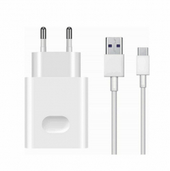 Incarcator Huawei AP81 cu cablu de date USB la Type-C 1 metru alb 