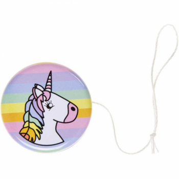 Jucarie educativa Yo-Yo metalic Model Unicorn Curcubeu Multicolor 