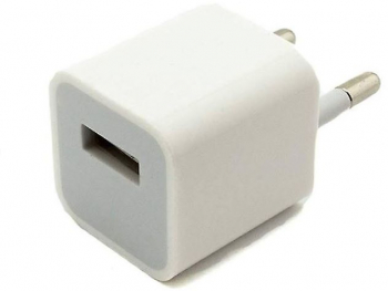 Mini adaptor retea incarcator universal 1x USB culoare alba 