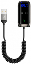 Modulator FM conector USB A tata Display LED Card TF cablu 1.2m Negru 