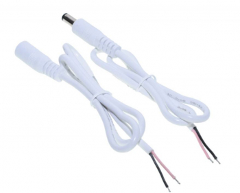 Set de 2 cabluri de alimentare conectori DC 2.1mm mama-tata 
