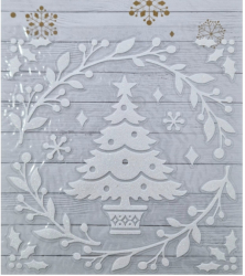 Set decoratiuni cu stickere tematice de brad Autentic 12 piese 
