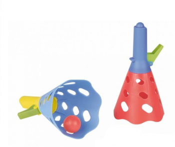 Set lansator mingi cu con 2 bucati mingi incluse 19.6x18.9x11.8cm plastic Multicolor