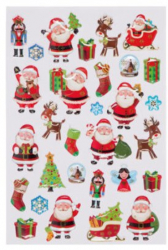 Set stickere decorative cu Mos Craciun Autentic 30 piese 