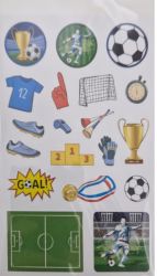 Set stickere decorative cu tematica fotbal Autentic 10x30 piese 
