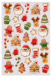 Set stickere decorative Mos Craciun 3D Autentic 31 piese 