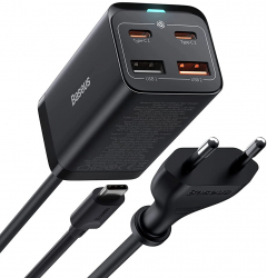 Statie Incarcare 2xUSB-C PD65W 2xUSB-A 5A + Cablu Type-C I502 Negru 
