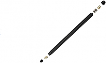 Stylus 2 in 1 pentru dispozitive cu ecran tactil varf de 5 si 7 mm negru 