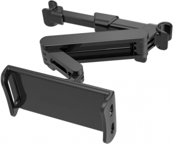 Suport auto compatibil cu tablete sau telefoane atasare pe tetiera brat pliabil si rotatie 360 de grade Negru 