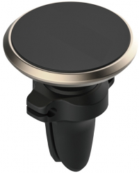 Suport auto magnetic cu prindere pe ventilatie pentru telefon mobil compatibil cu orice model culoare Negru-Auriu 