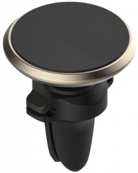 Suport auto pentru telefon mobil cu sistem magnetic prindere pe ventilatie culoare Negru-Auriu 