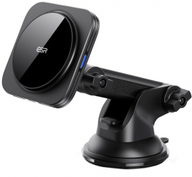 Suport pentru telefon Bord/Parbriz Compatibil Magsafe HaloLock F39 Black 