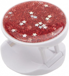 Suport Popsocket cu stelute ideal pentru telefon sau tableta Rosu 