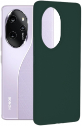 Husa Cu Grad Ridicat de Protectie pentru Honor 100 Pro Premium Y124 Siliciu Verde inchis 