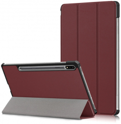 Husa Cu Grad Ridicat de Protectie pentru Tableta Samsung Galaxy Tab S7 Plus/S8 Plus/S7 FE Ergonomic FoldPro N292 Nanotextil Burgundy 