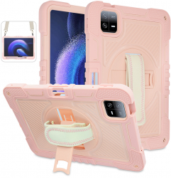 Husa Cu Grad Ridicat de Protectie pentru Tableta Xiaomi Pad 6/Pad 6 Pro Ergonomic StripeShell N97 Lexgard Roz 