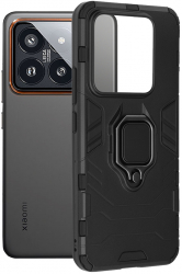 Husa Cu Grad Ridicat de Protectie pentru Xiaomi 14 Pro Precision Fit Y318 Thermoresistant plastic Intense Darkness 