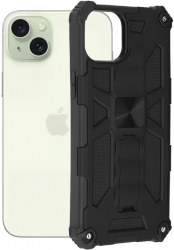 Husa Cu Grad Ridicat de Protectie pentru iPhone 15 Plus Ergonomic B1530 Thermoresistant plastic Intense Darkness 