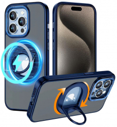 Husa Protectie pentru iPhone 15 Pro Xtreme Armor MagSafe Ghost Holder Series G482 Metal Matte Blue 