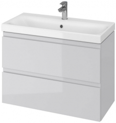 Baza si lavoar CS9741 suspendat sertare gri 80x44.7x62 cm 