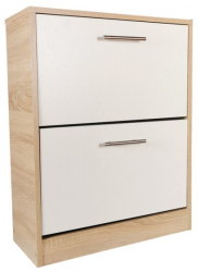 Pantofar GN 2 usi stejar alb - alb 63x24x81.5 cm
