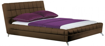 Pat cu somiera HM Bonita piele ecologica 160x200 wenge 