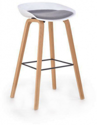 Scaun bar HM H86 alb/gri 43x81x76 cm 