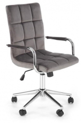 Scaun birou HM Gonzo 4 gri velvet 53x41x110 cm 