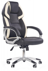 Scaun directorial HM Barton alb - negru 