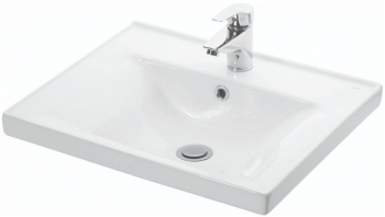 Set Baza si lavoar GN0971 suspendat si Oglinda Celine - 70 cm alb 