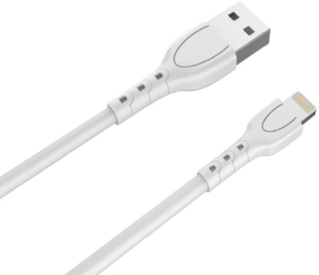 Cablu Lemontti USB A la tip Lightning 1.2m Alb