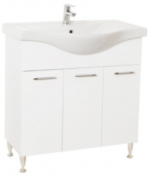 Baza si lavoar baie GN1531 - 80 cm alb cu usi