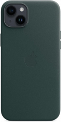 Husa de protectie Apple pentru iPhone 14 Plus Leather Case with MagSafe Forest Green 