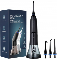 Irigator oral pentru dus bucal profesional flexibil 1200-1800 pulsatii/min 3 capete incluse 4 programe de lucru smart reminder 250ml 