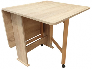 Masa plianta Practic PAL Melaminat cu elemente de lemn masiv 120x74x75 cm Stejar Sonoma 